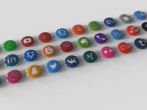 social networks 3D Model