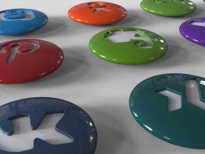 social networks Model 3D