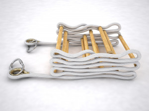 folded rope ladder 3D Model