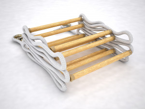 folded rope ladder 3D Model