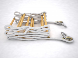 folded rope ladder 3D Model