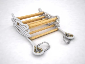 folded rope ladder 3D Model