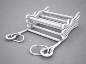 folded rope ladder 3D Model