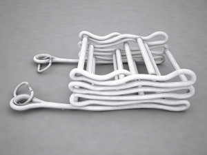 folded rope ladder 3D Model