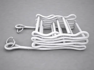 folded rope ladder 3D Model