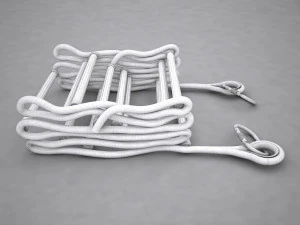 folded rope ladder 3D Model