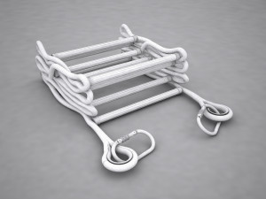 folded rope ladder 3D Model
