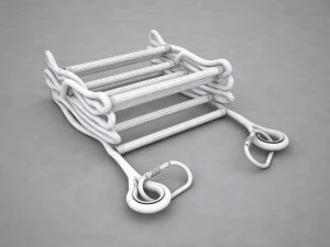 folded rope ladder 3D Model