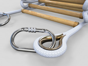 folded rope ladder 3D Model