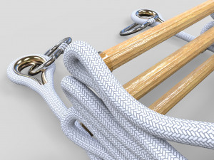 folded rope ladder 3D Model