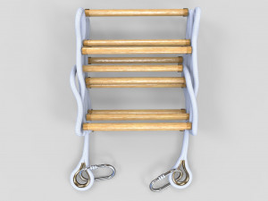 folded rope ladder 3D Model