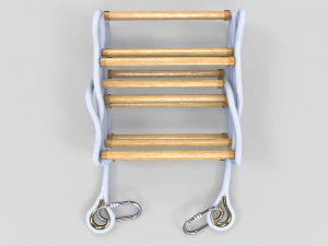 folded rope ladder 3D Model