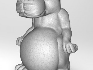 wolf statue 3D Model