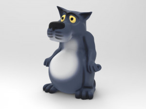 wolf statue 3D Model