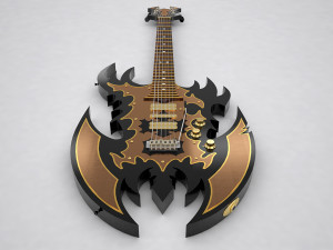 electric guitar metal 3D Model