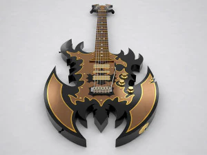 electric guitar metal 3D Model