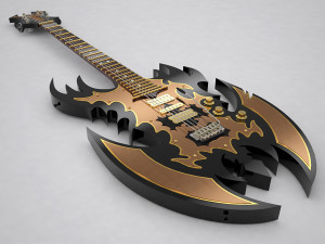 electric guitar metal 3D Model