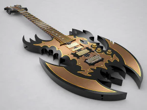 electric guitar metal 3D Model