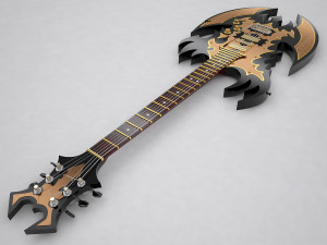 electric guitar metal 3D Model