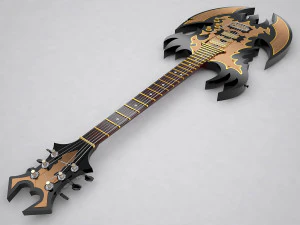electric guitar metal 3D Model