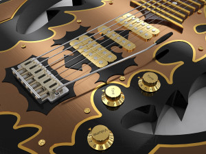 electric guitar metal 3D Model