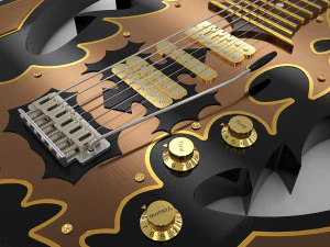 electric guitar metal 3D Model