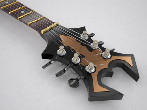 electric guitar metal 3D Model