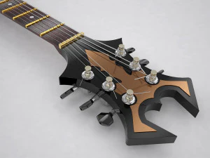 electric guitar metal 3D Model