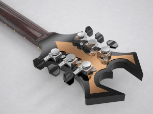 electric guitar metal 3D Model