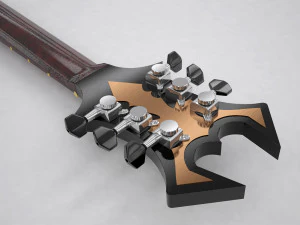 electric guitar metal 3D Model