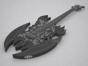 electric guitar metal 3D Model