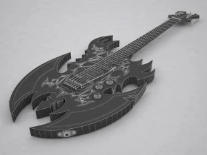 electric guitar metal 3D Model