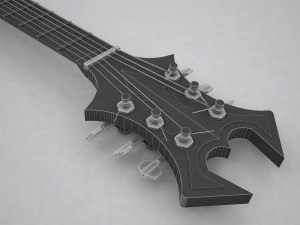 electric guitar metal 3D Model