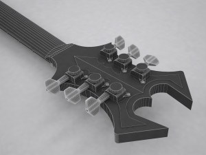 electric guitar metal 3D Model
