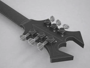 electric guitar metal 3D Model