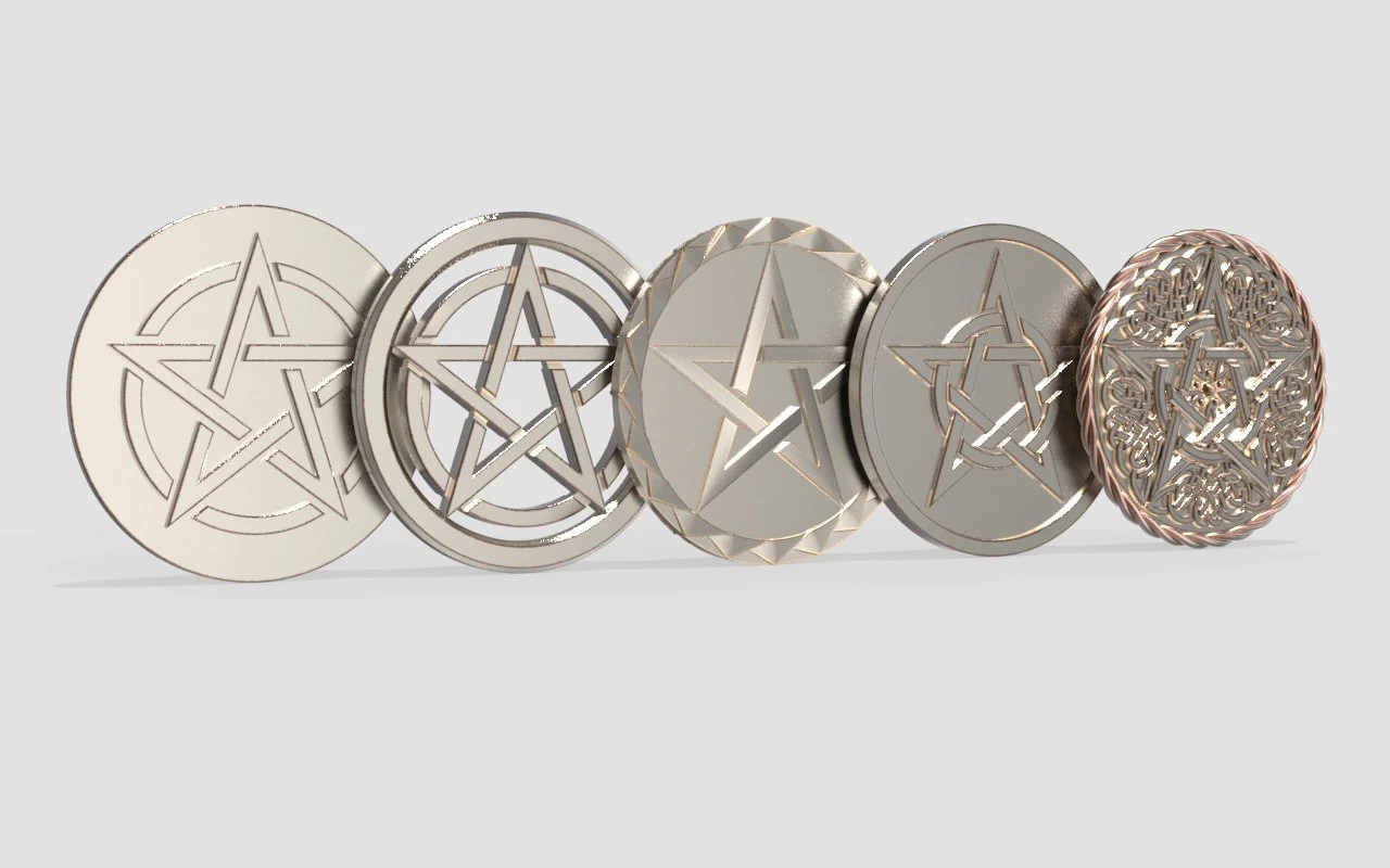 pentacles 3D Model .c4d .max .obj .3ds .fbx .stl .blend