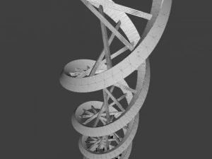 dna triangular 3D Model