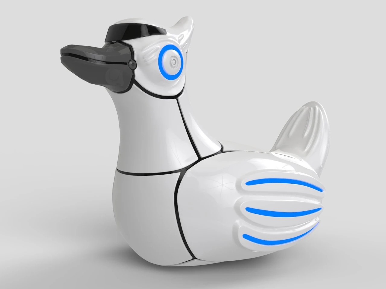 robot duck 3D Model .c4d .max .obj .3ds .fbx .stl .blend 
