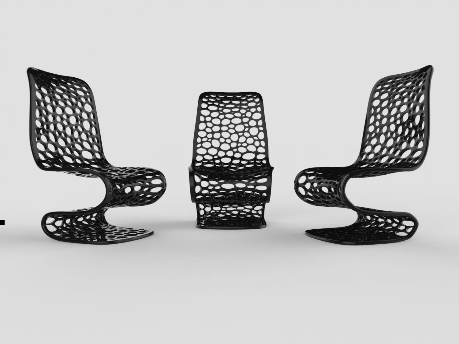 chair hi-tech meshed 3D Model .c4d .max .obj .3ds .fbx .stl .blend 