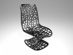 chair hi-tech meshed 3D Model