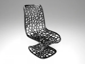 chair hi-tech meshed 3D Model