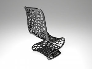 chair hi-tech meshed 3D Model