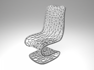 chair hi-tech meshed 3D Model