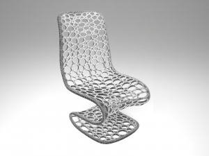 chair hi-tech meshed 3D Model