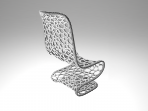 chair hi-tech meshed 3D Model
