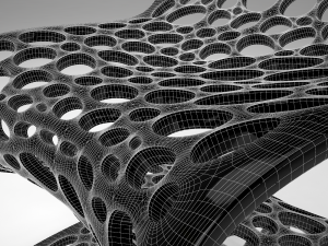 chair hi-tech meshed 3D Model