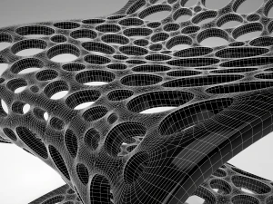chair hi-tech meshed 3D Model
