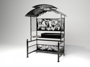 chargrill with roof 3D Modell