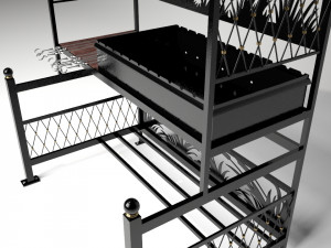 chargrill with roof 3D Modell