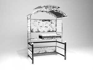 chargrill with roof 3D Modell